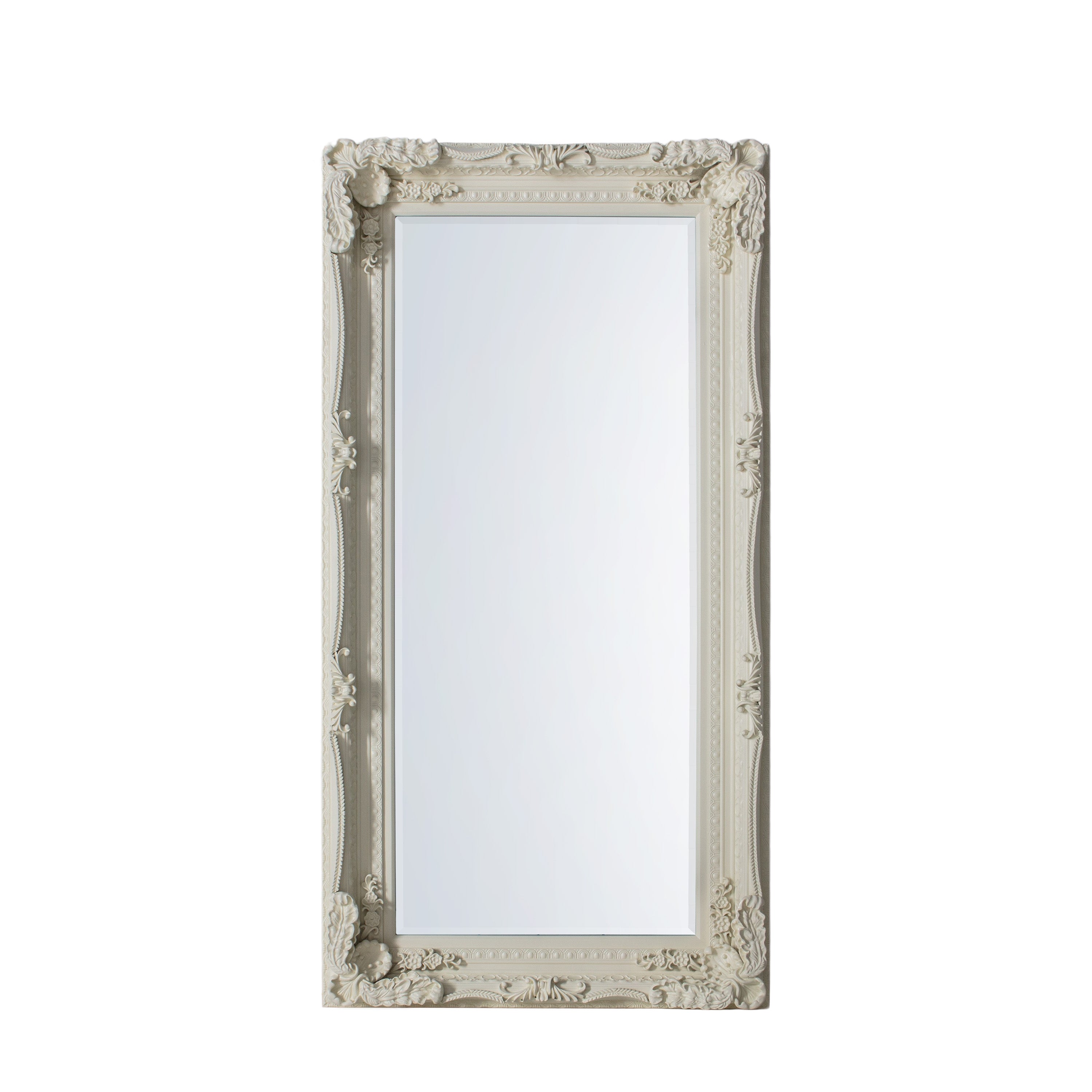 Lucian Baroque Cream Full Length Leaner Mirror