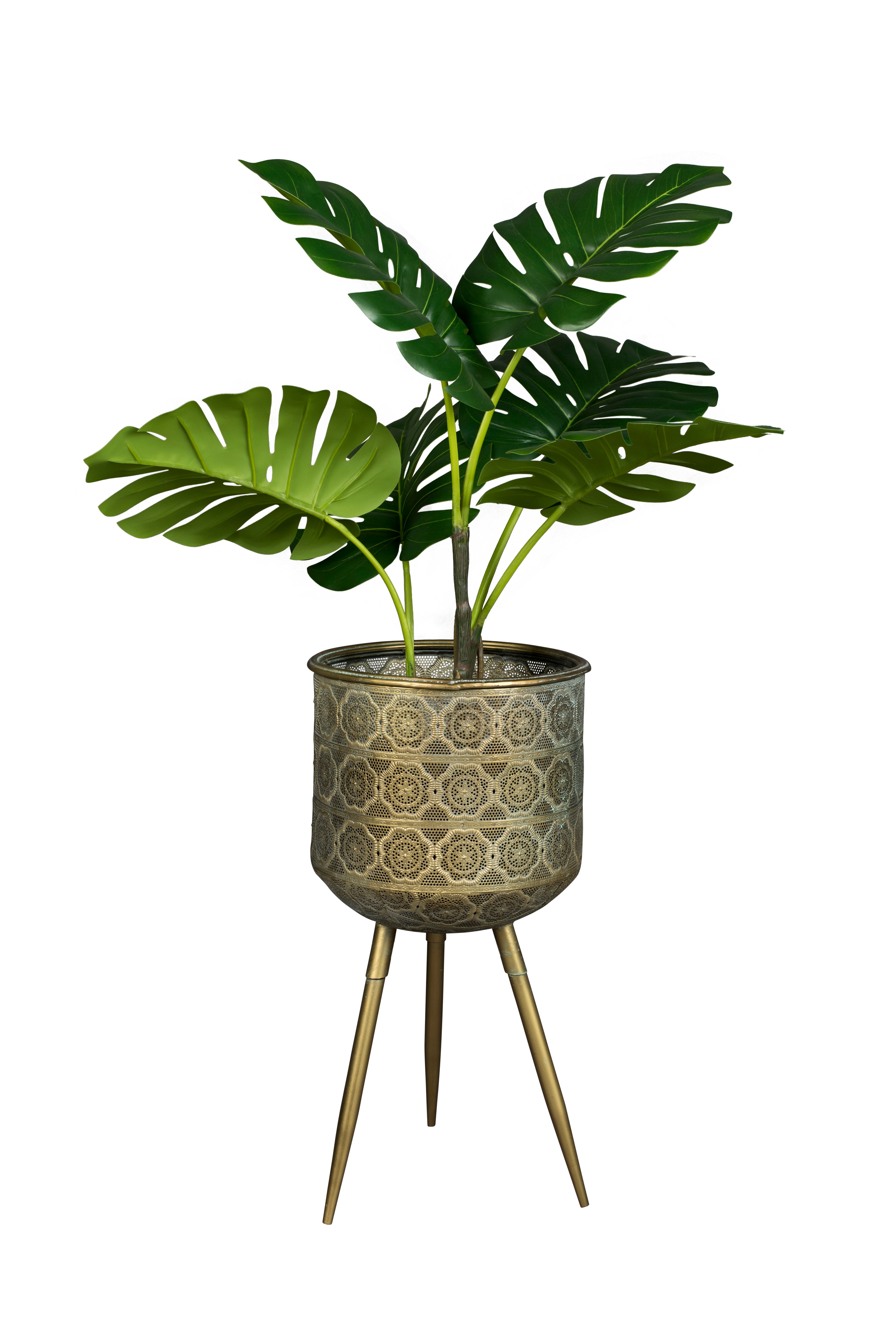 green and gold plant pot Dutchbone Botanique Green & Gold Planter Large