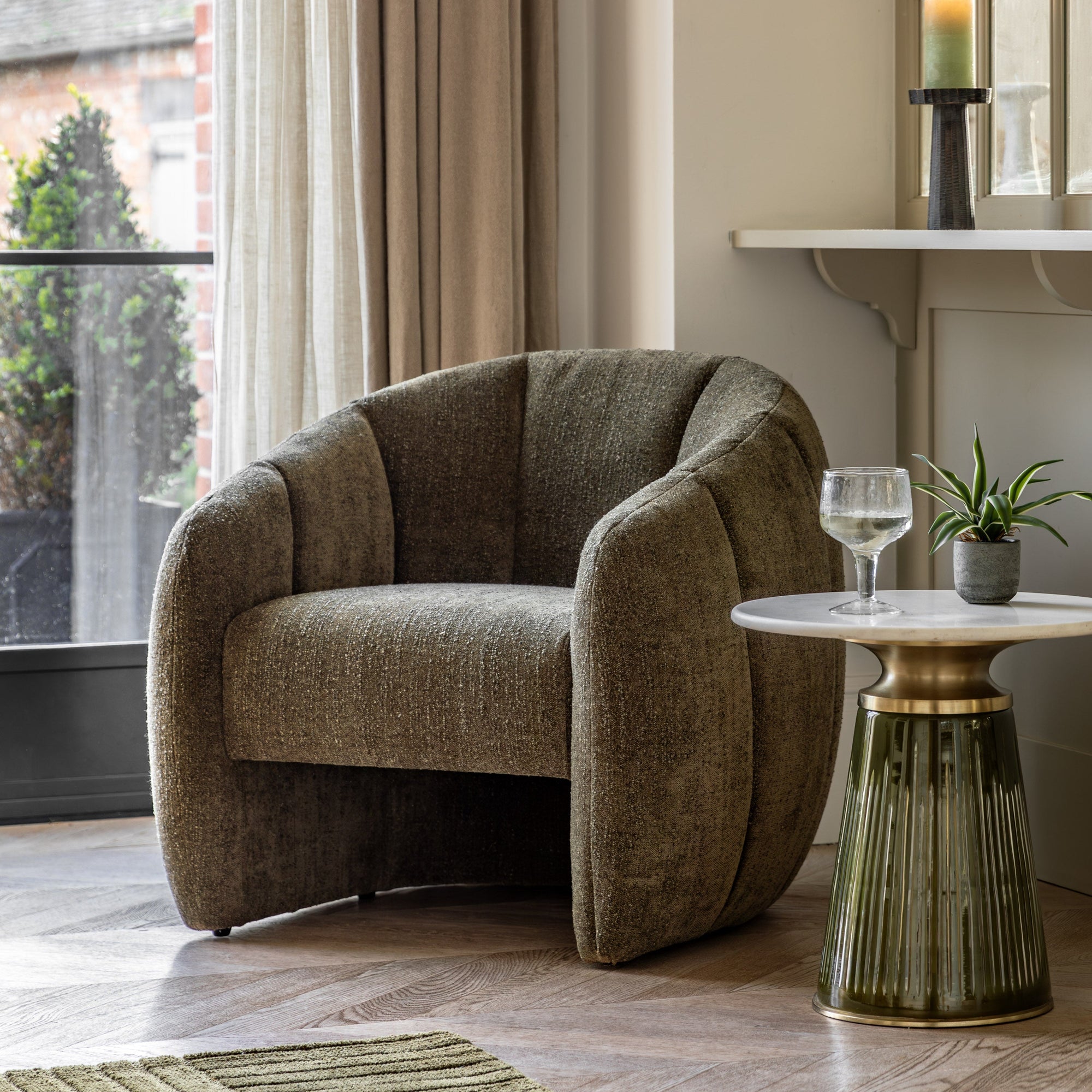 Chenille Accent Chairs