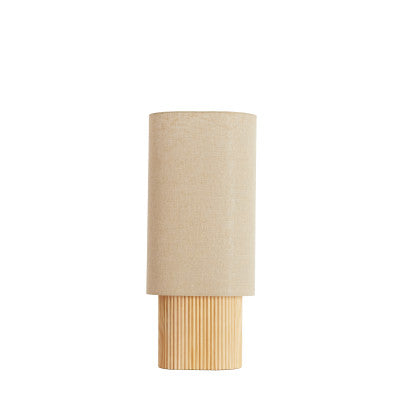 Laslo Natural Wood & Linen Table Lamp 70cm
