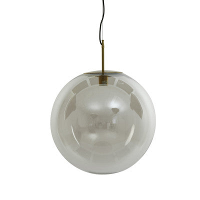 Medina Antique Bronze & Clear Glass Pendant Light 48cm