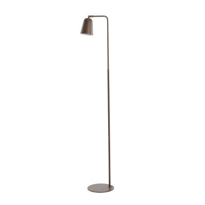 Salomo Dark Brown Wood Effect Floor Lamp