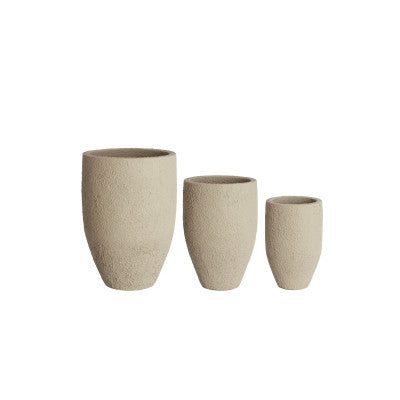 Sirolo Set of 3 Sand Metal Decorative Planters