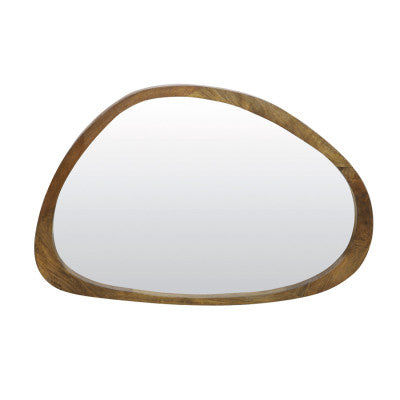 Sonora Oiled Brown Wood Wall Mirror 80cm