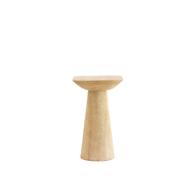 Dego Matt Natural Wood Round Side Table 53cm