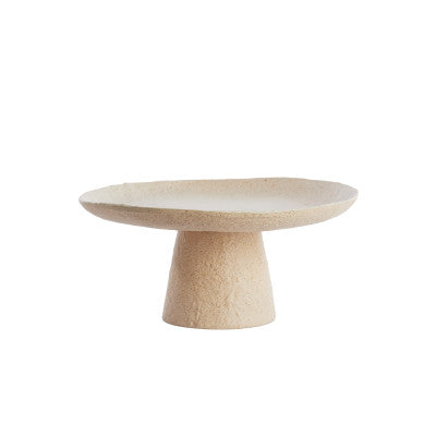 Ota Sand & Light Brown Spotted Metal Decorative Bowl on Stand 16cm