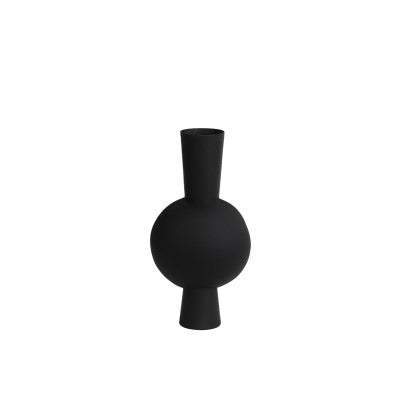 Kavandu Matt Black Metal Vase 40cm