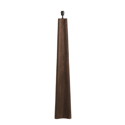 Navelli Matt Grey/Brown Wood Floor Lamp Base