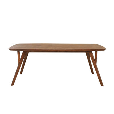 Quenza Brown Acacia Wood Rectangular Dining Table 200cm