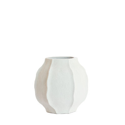 Saphira Matt White Vase 35cm