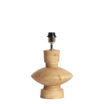 Fiera Matt Natural Wood Table Lamp Base 25cm
