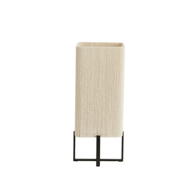 Wyn Matt Black & Cream Rope Table Lamp 50.5cm