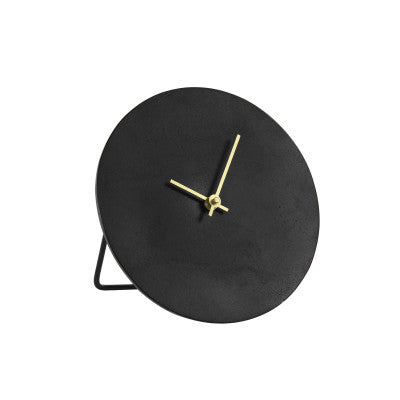 Licola Antique Black Metal Table Clock 20cm