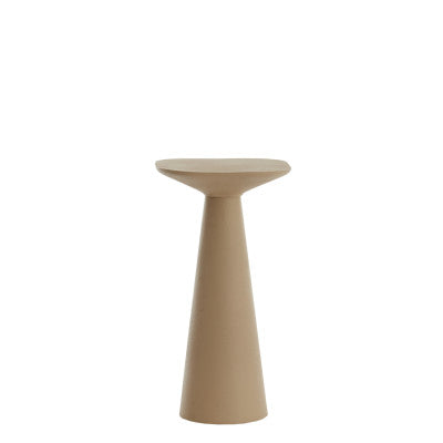 Abala Matt Taupe Metal Square Side Table 53cm