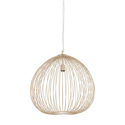 Rilana Matt Beige Metal Pendant Light 56cm