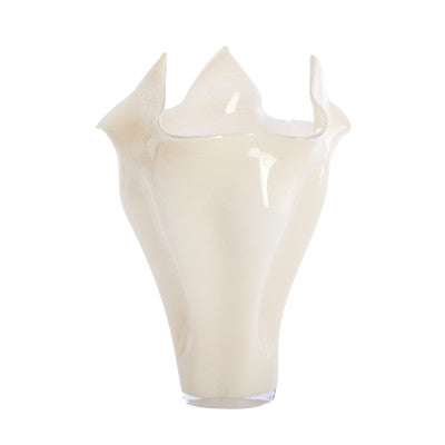 Aiora Milky Cream Glass Vase 53cm