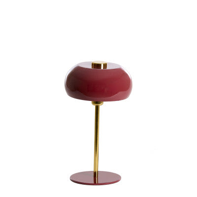 Surin Gloss Burgundy & Gold Metal Table Lamp