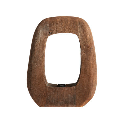 Kelafo Chocolate Brown Wood Table Lamp 40cm