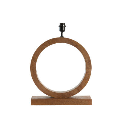 Tinar Matt Brown Wood Table Lamp Base 55cm