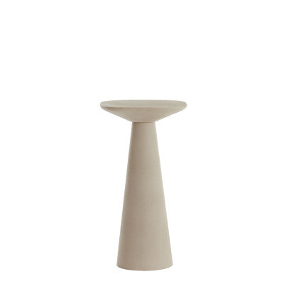 Abala Matt Cream Metal Square Side Table 53cm