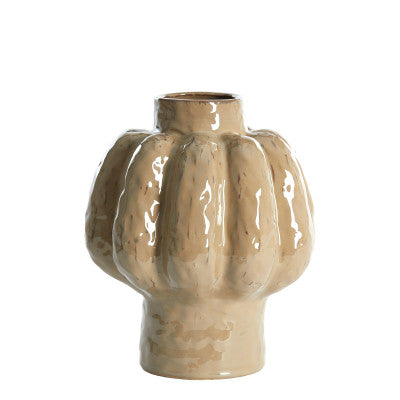 Aliveri Taupe Ceramic Vase 29cm