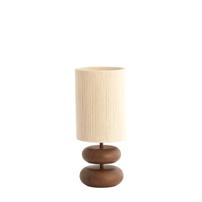 Danialo Dark Brown Wood Effect & Cream Rope Table Lamp 50.5cm