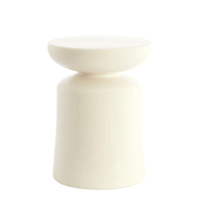 Kotor Cream Ceramic Round Side Table
