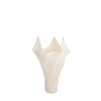 Aiora Milky Cream Glass Vase 40cm