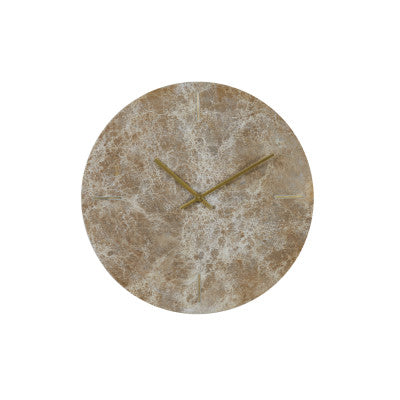 Moreno Brown Marble Wall Clock