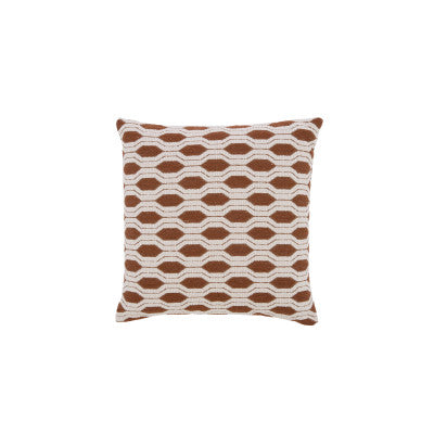 Renton Bronze & Cream Geometric Square Cushion 45x45cm