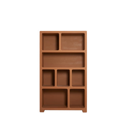 Nahua Terracotta Wood Tall Storage Cabinet