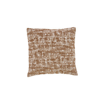Salida Brown & Cream Textured Feather Filled Square Cushion 45x45cm