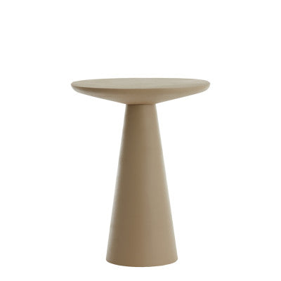 Abala Matt Taupe Metal Square Side Table 59cm