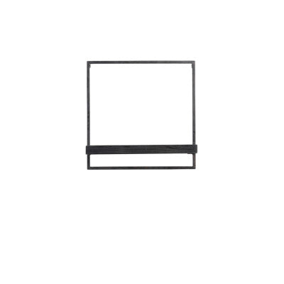 Maddison Matt Black Wood Wall Shelf 50cm