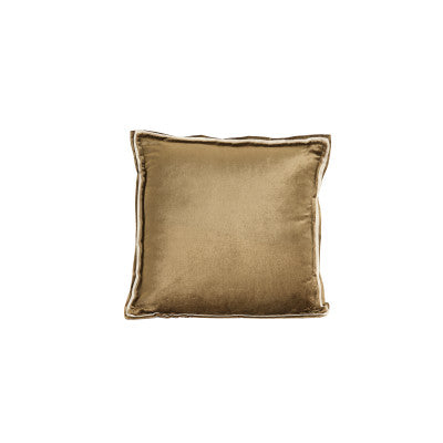 Baxley Olive Green Velvet & Natural Linen Square Cushion 45x45cm