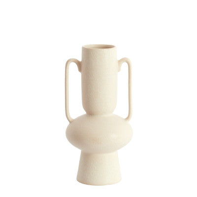 Otaru Cream Handled Ceramic Vase