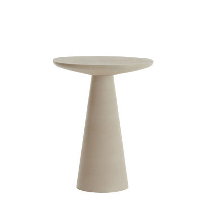 Abala Matt Cream Metal Square Side Table 59cm