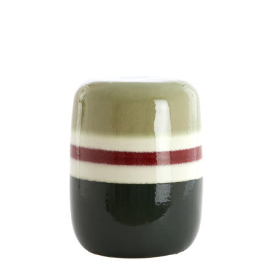 Franca Green/Aubergine Ceramic Round Side Table