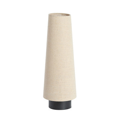 Howie Matt Black & Natural Metal Table Lamp 52.5cm