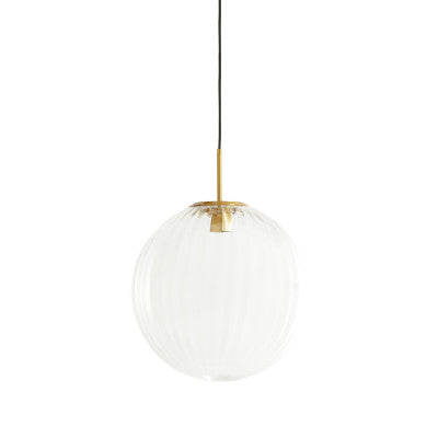 Magdala Clear Glass & Gold Pendant Light 40cm
