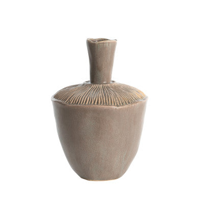 Neira Matt Brown/Grey Ceramic Vase