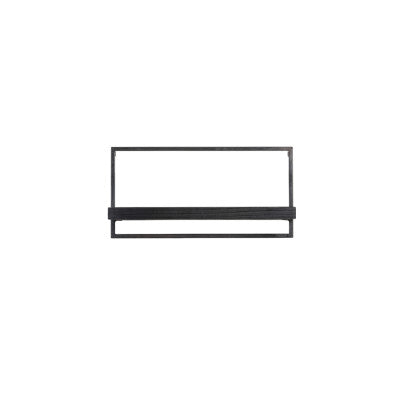 Maddison Matt Black Wood Wall Shelf 60cm