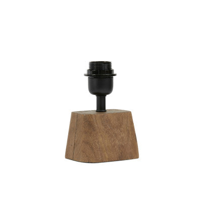 Kardan Matt Brown Wood Small Table Lamp Base 19cm