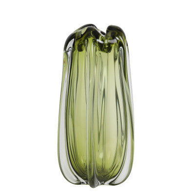 Murela Olive Green Glass Vase 38cm