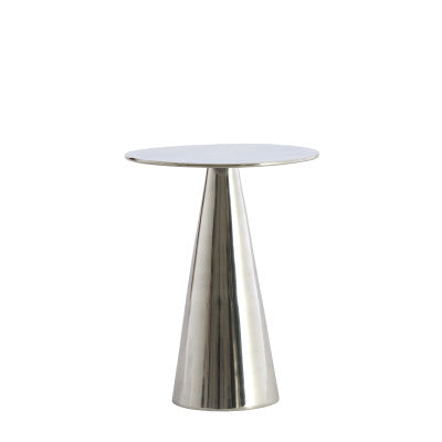Leova Nickel Metal Round Side Table 45cm