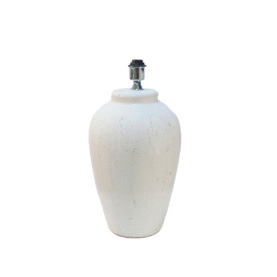 Vesuvius White Ceramic Table Lamp Base