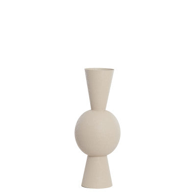 Chedi Matt Light Grey Metal Vase 60cm