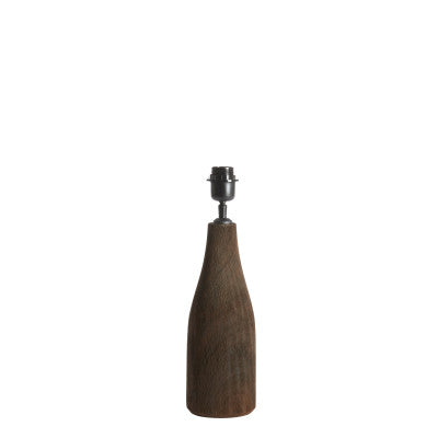 Trapino Matt Dark Brown Wood Table Lamp Base 32cm