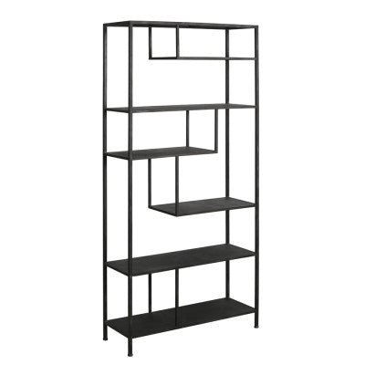 Ylaya Antique Black Metal Open Display Unit