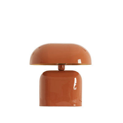 Todd Gloss Dark Orange Metal Table Lamp
